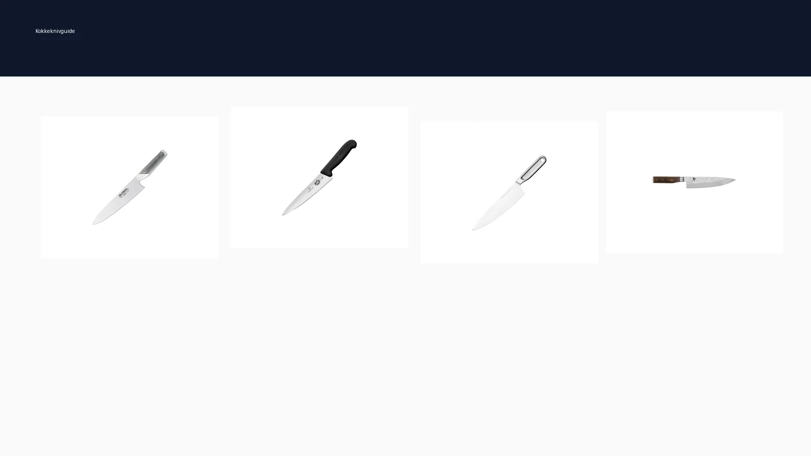 Utvalg av kokkekniver